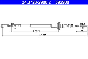 Kabel, clutchbetjening