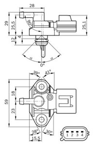 Sensor, drivstofftrykk