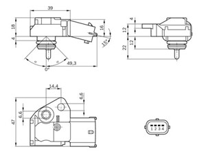 Sensor, drivstofftemperatur