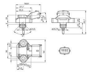 Sensor, drivstofftemperatur