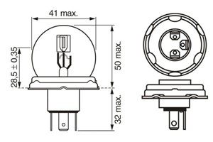 Halogenp&#230;re BOSCH Pure Light R2 (bilux) P45t