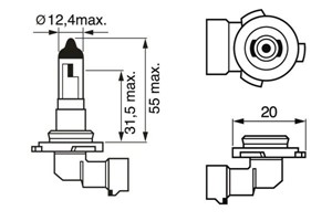 Halogenp&#230;re BOSCH Pure Light WS H10 PY20d