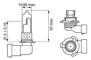 Halogenp&#230;re&#160; BOSCH HB3 P20d