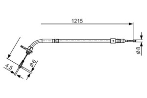 Kabel, parkeringsbremse, Bak, H&#248;yre