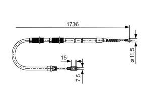 Kabel, parkeringsbremse