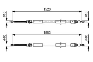 Kabel, parkeringsbremse