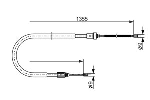 Kabel, parkeringsbremse