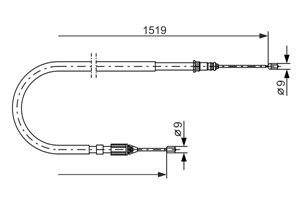 Kabel, parkeringsbremse