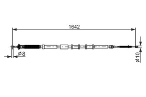 Kabel, parkeringsbremse, Venstre