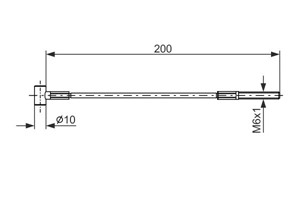 Kabel, parkeringsbremse, Foran, Senter