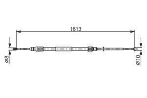 Kabel, parkeringsbremse, Venstre