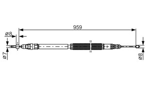 Kabel, parkeringsbremse, Bak, H&#248;yre bak