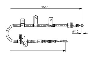 Kabel, parkeringsbremse, Venstre