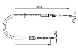 Kabel, parkeringsbremse