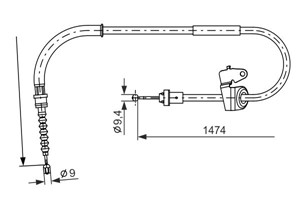 Kabel, parkeringsbremse