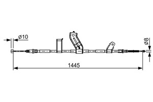 Kabel, parkeringsbremse, H&#248;yre