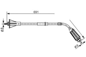 Kabel, parkeringsbremse, H&#248;yre bak