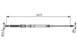 Kabel, parkeringsbremse, Venstre