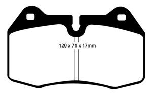 Bilde av Bremseklosser Redstuff, Bmw,lamborghini,maserati,nissan, 34111162210, 34111162900, 34111163921