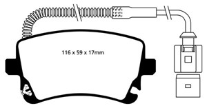 Bremseklosser REDSTUFF, Bakaksel