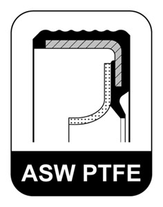 Akseltetningsring, veivaksel, Framside