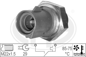 Temperaturbryter, radiator ventilator