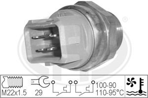 Temperaturbryter, radiator ventilator