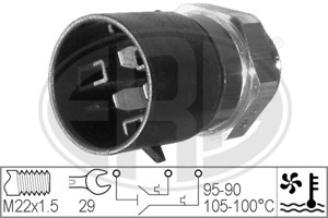 Temperaturbryter, radiator ventilator