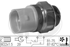 Temperaturbryter, radiator ventilator