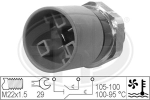 Temperaturbryter, radiator ventilator