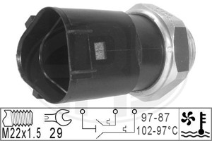 Temperaturbryter, radiator ventilator