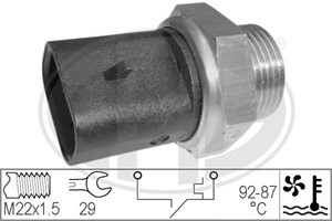 Temperaturbryter, radiator ventilator