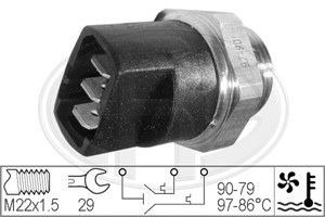 Temperaturbryter, radiator ventilator