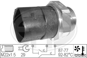 Temperaturbryter, radiator ventilator