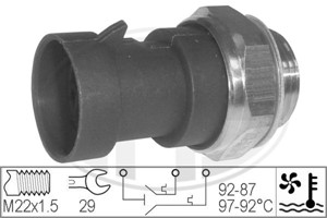 Temperaturbryter, radiator ventilator