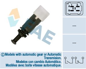 Bilde av Bremselysbryter, Mitsubishi,nissan,opel,renault,smart,vauxhall, 06 36 800, 09112452, 093171423, 11 31 2 247 333, 25320-00qaa, 4404452, 4