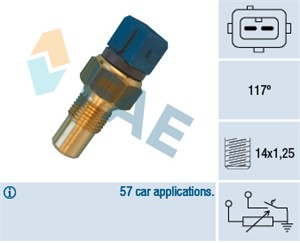 Sensor, sylindertopp temperatur