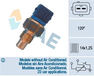 Sensor, sylindertopp temperatur