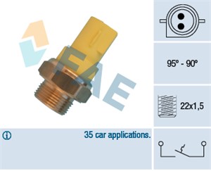 Temperaturbryter, radiator ventilator