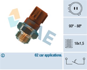 Temperaturbryter, radiator ventilator