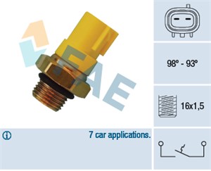 Temperaturbryter, radiator ventilator