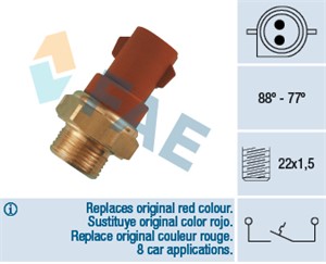 Temperaturbryter, radiator ventilator