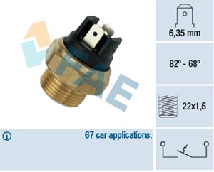 Temperaturbryter, radiator ventilator