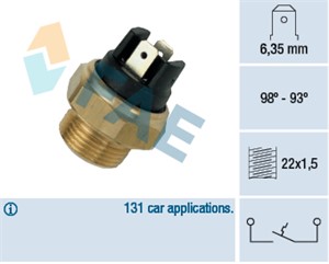 Temperaturbryter, radiator ventilator