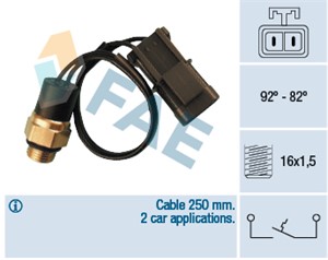 Temperaturbryter, radiator ventilator