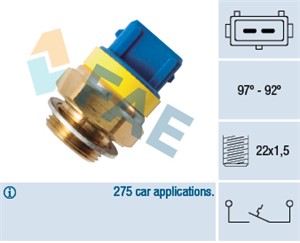 Temperaturbryter, radiator ventilator