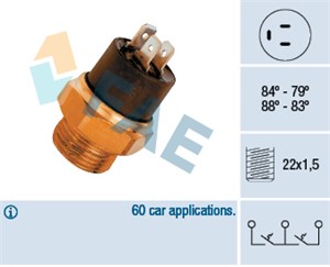 Temperaturbryter, radiator ventilator