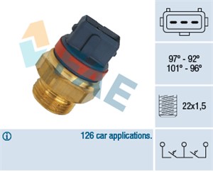 Temperaturbryter, radiator ventilator