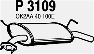 Bilde av Sluttlyddemper, Bak, Kia Sephia Sedan, Shuma I, Ok2aa-40-100e