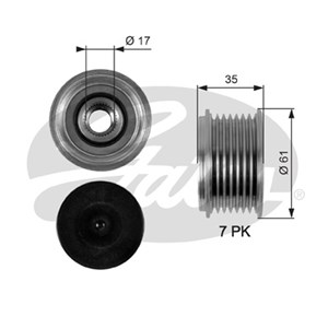 Frihjulskoppling generator audi q7 q7 van porsche cayenne macan vw phaeton touareg 021903119J 021903119L 021903119M